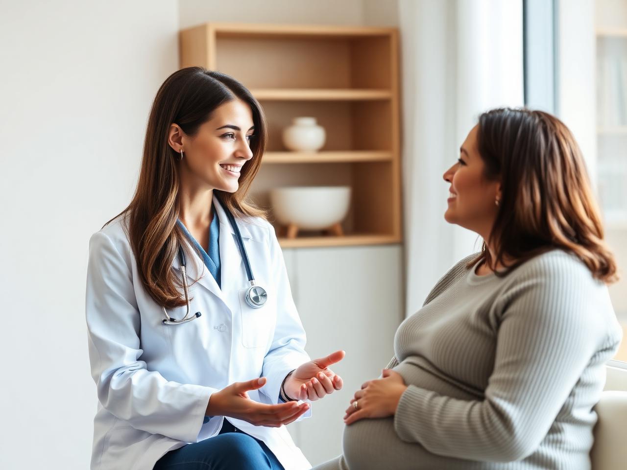 Doctor speaking with a patient during a fertility consultation